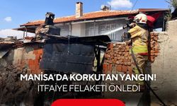 Manisa'da korkutan yangın! İtfaiye felaketi önledi
