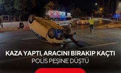 Kaza yaptı, aracını bırakıp kaçtı! Ekipler olay yerine geldiğinde ortada yoktu
