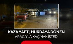 Kaza yaptı, hurdaya dönen aracıyla kaçmak istedi! Ekipleri peşinden koşturdu...
