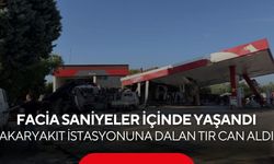 Kömür yüklü tır akaryakıt istasyonuna daldı! Marketteki müşteri hayatını kaybetti