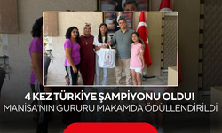 4 Kez Türkiye Şampiyonu Oldu! Manisa'nın Gururu Makamda Ödüllendirildi