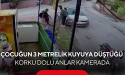 Marketten dönerken 3 metrelik kuyuya düştü! O anlar kameraya yansıdı...