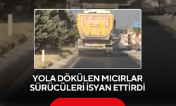 Salihli'de yola dökülen mıcırlar sürücüleri isyan ettirdi