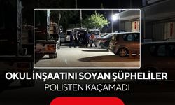 Okul inşaatından yüz binlerce liralık malzeme çaldılar... Abla, kardeş kovalamacayla yakalandılar...