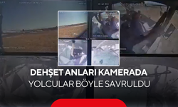Dehşet anları kamerada... Yolcular böyle savruldu