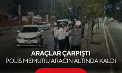 Polis noktasında korkunç kaza! Çarpışan araçlar polis memurunu ezdi...