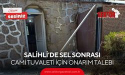 Salihli’de sel sonrası cami tuvaleti için onarım talebi