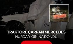 Mercedes römorka çarptı, araç kağıt gibi ezildi...