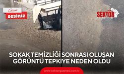 Sokak temizliği sonrası oluşan görüntü tepkiye neden oldu