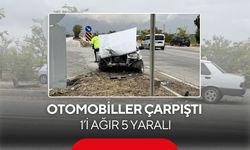 Otomobiller çarpıştı: 1’i ağır 5 yaralı