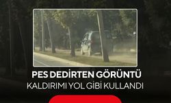Trafikten kaçtı, kaldırıma daldı! Yayalara korku dolu anlar yaşattı...