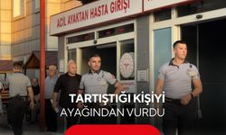 Tartıştığı kişiyi ayağından vurdu