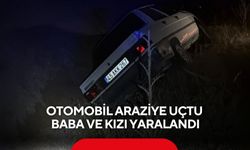 Manisa'da kontrolden çıkan otomobil araziye savruldu: Baba ile kızı yaralandı