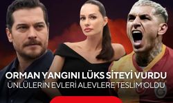 Alevler lüks siteyi sardı! Ünlülerin yazlıklarının bulunduğu site tahliye edildi