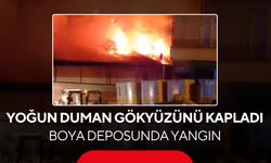 Vatandaşlar ihbar etti, ekipler seferber oldu... Boya deposu alevlere teslim oldu