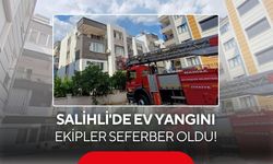Salihli'de ev yangını: Ekipler seferber oldu!