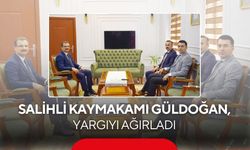 Salihli Kaymakamı Güldoğan, Başsavcı Öztaş ve Başkan Çelik'i ağırladı