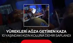 10 yaşındaki kızın korku dolu anları! Koluna demir korkuluk saplandı