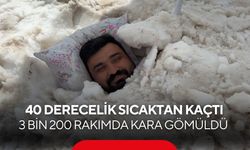 40 derecelik sıcaktan kaçtı, 3 bin 200 rakımda kara gömüldü