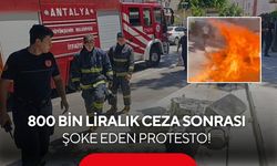 800 bin lira ceza yedi! İşletme sahibi ses sistemini belediye önünde benzin döküp yaktı...