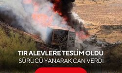 Tır alevlere teslim oldu, sürücü yanarak can verdi