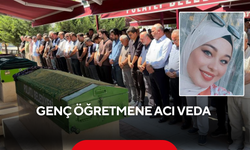 Genç öğretmene acı veda