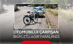 Otomobille çarpışan bisikletli ağır yaralandı