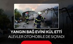 Bağ evinde korkutan yangın! Ev küle döndü, otomobil zarar gördü...