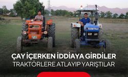 Çay sohbeti iddiaya dönüştü! Köyde traktörler 100 metre için yarıştı