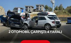 2 otomobil çarpıştı: 4 yaralı