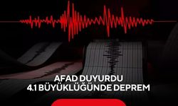 AFAD duyurdu: 4.1 büyüklüğünde deprem