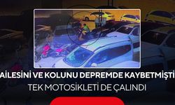 Depremzede gencin motosikletini çocuk hırsızlar böyle çaldı! Kamerada pusu detayı...