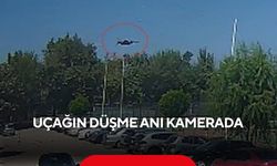 Kaza kırıma uğrayan uçağın düşme anı kamerada