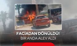 Faciadan dönüldü! Bir anda alev aldı: Sürücü son anda kurtuldu