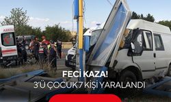 Minibüs ile hafif ticari araç çarpıştı: 7 yaralı
