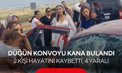 Gelin almaya gidiyorlardı! Düğün konvoyundaki otomobil kaza yaptı... 2 ölü, 4 yaralı