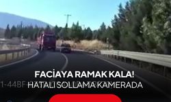 Faciaya ramak kala! Virajda hatalı sollama yürekleri ağza getirdi