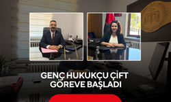 Genç hukukçu çift göreve başladı