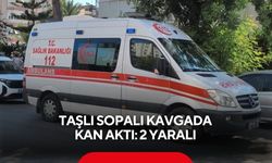 Taşlı sopalı kavgada kan aktı: 2 yaralı