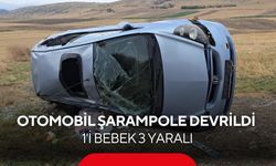 Otomobil şarampole devrildi: 1'i bebek 3 yaralı