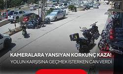 Kameralara yansıyan korkunç kaza! Yolun karşısına geçmek isterken can verdi