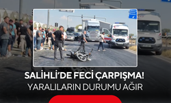 Salihli’de motosiklet kamyon kazası… 2 ağır yaralı