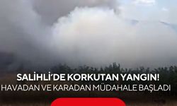 Salihli’de korkutan yangın! Havadan ve karadan müdahale başladı