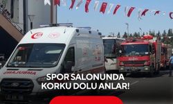 Spor salonunda korku dolu anlar! Ahşap dekorasyon tribündekilerin üzerine düştü
