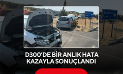 D300 karayolunda korkutan kaza! Araçlar kavşağa savruldu