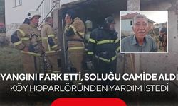 Köy camisinden “Yangın var!” anonsu! Köylüler traktörlerle yardıma koştu