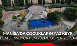 Manisa’da çocuklara yaz tatilinde büyük fırsat! Hem yüzüyor hem öğreniyorlar