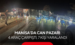Manisa’da yağmur faciası! 4 araç birbirine girdi, 7 kişi yaralandı...