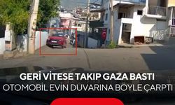 Ne olduğunu kimse anlayamadı! Geri vitese takınca gaza bastı, duvara çarptı