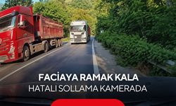 Ölümden saniyelerle kurtuldu! Kamyonla kafa kafaya gelmekten son anda kurtuldu